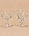 Antique English Webb cut crystal coupe/cocktail glasses