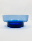 MCM hand made thick cobalt blue glass bowl