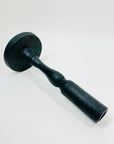 Vintage modernist matte back metal candle holder
