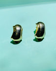 1960s French plated CC clip on earrings