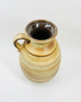 Midcentury hand made West German brown pottery jug/vase