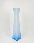 MCM hand made blue satin glass vase