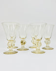 Rare Midcentury Swedish hand made citrine liqueur glasses with short stem
