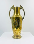 Vintage Dutch Daalderop brass vase with handles