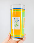 1970s Luminarc laminated floral glasses