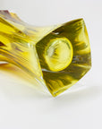 Extremely rare antique Art Deco footed spiral citrine and ruby enamel vase by Karl Palda
