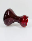 Space Age hand made red glass posy vase