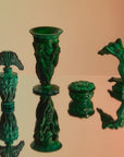 Art Deco H.Hoffmann Bacchantes malachite posy vase