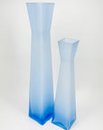 MCM hand made blue satin glass vase
