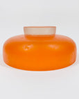 Extremely rare Midcentury Italian orange satin glass canister with minaret lid