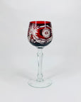 Antique hand cut cameo hock crystal wine glasses