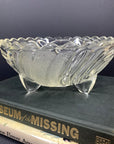 Antique Art Deco footed pressed glass salad/fruit bowl