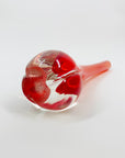 MCM red sommerso glass single stem vase