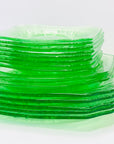 Extremely rare antique Art Deco uranium glass plate in the princess pattern