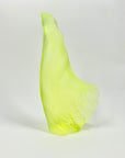 Art Deco reproduction of Lalique Nude with star bangle cape figurine in uranium glass
