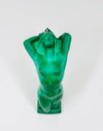 ANTIQUE ART DECO MALACHITE GLASS NUDE