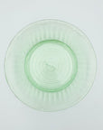 Extremely rare antique Art Deco green glass tea cup and matching saucer