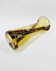 Antique Art Deco ruby enamel citrine glass hyacinth vase by Karl Palda