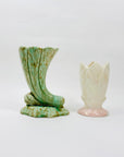 Midcentury Pates Australia pink lustre pottery posy vase