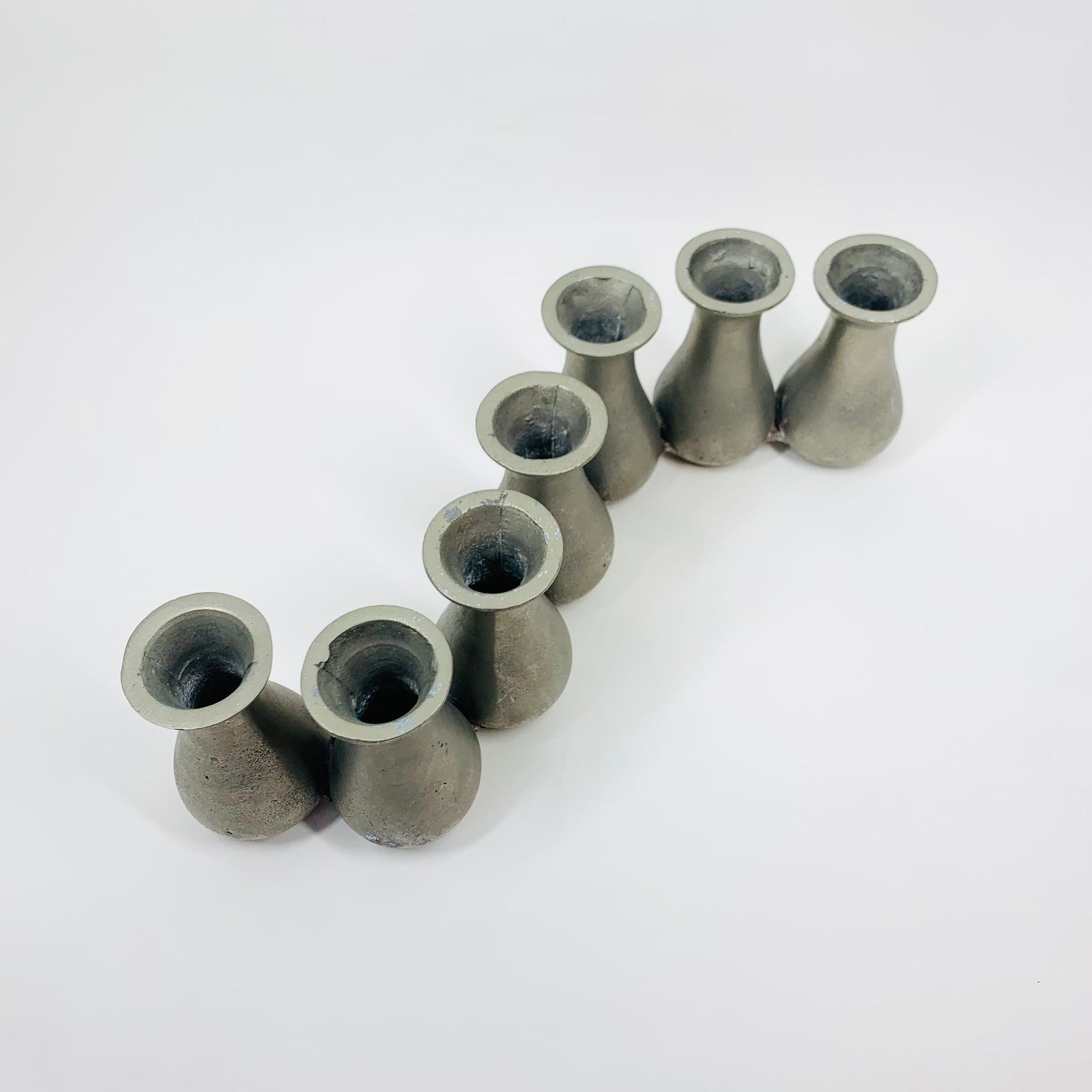 Midcentury pewter multi-vases series
