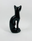 VINTAGE BLACK PORCELAIN CAT