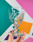 Antique Stuart cut crystal wine glasses/goblets