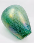 Large antique Art Nouveau Kralik hand made peacock iridescent crackle glass vase
