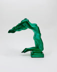 ANTIQUE ART DECO MALACHITE GLASS NUDE