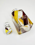 Extremely extremely rare antique Art Deco ruby & gold enamel glass decanter set by Karl Palda