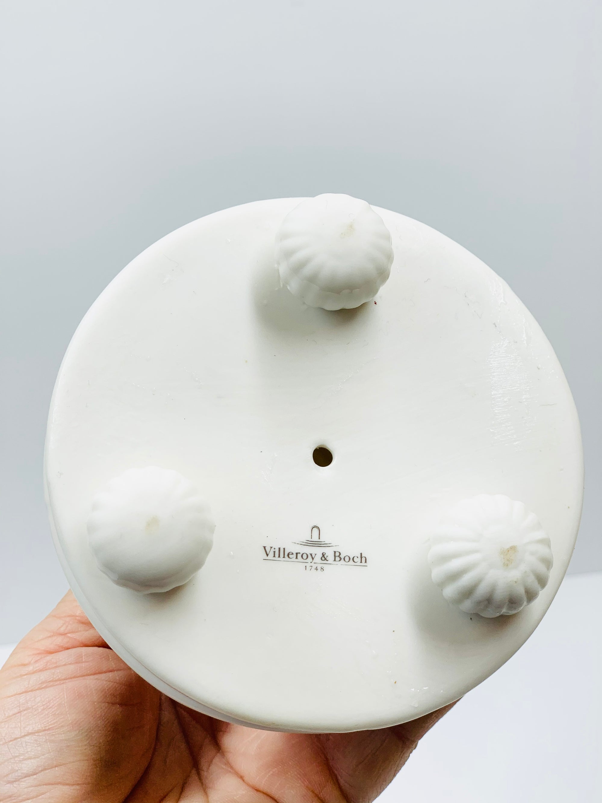 Vintage Villeroy & Boch white porcelain candle holder