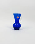 Midcentury Italian mini blue glass pitcher vase