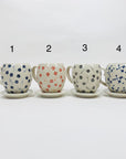 Rare retro Vietnamese hand painted porcelain coffee/tea cup and matching saucer
