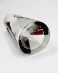 Extremely rare antique Art Deco part satin black and ruby enamel cylinder glass vase by Karl Palda