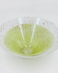 Vintage hand painted speckles satin glass salad bowl