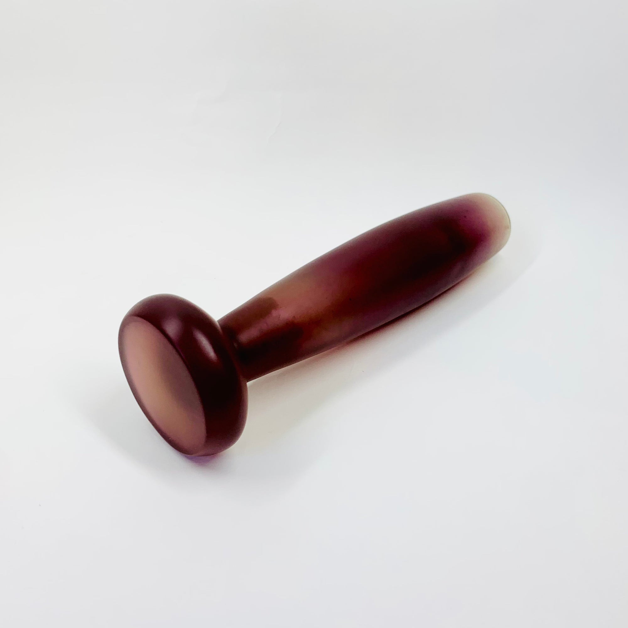 Vintage pink purple resin cylinder vase