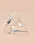 1980s Krosno Poland clear glass bowl with control bubble base
