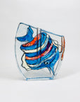 Hand painted fish on paperweight single stem vase