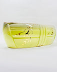 Large Midcentury Pates Australia yellow drip glaze pottery trough vase