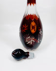 Extremely rare antique cut cameo Hock harlequin crystal wine glasses starburst pattern