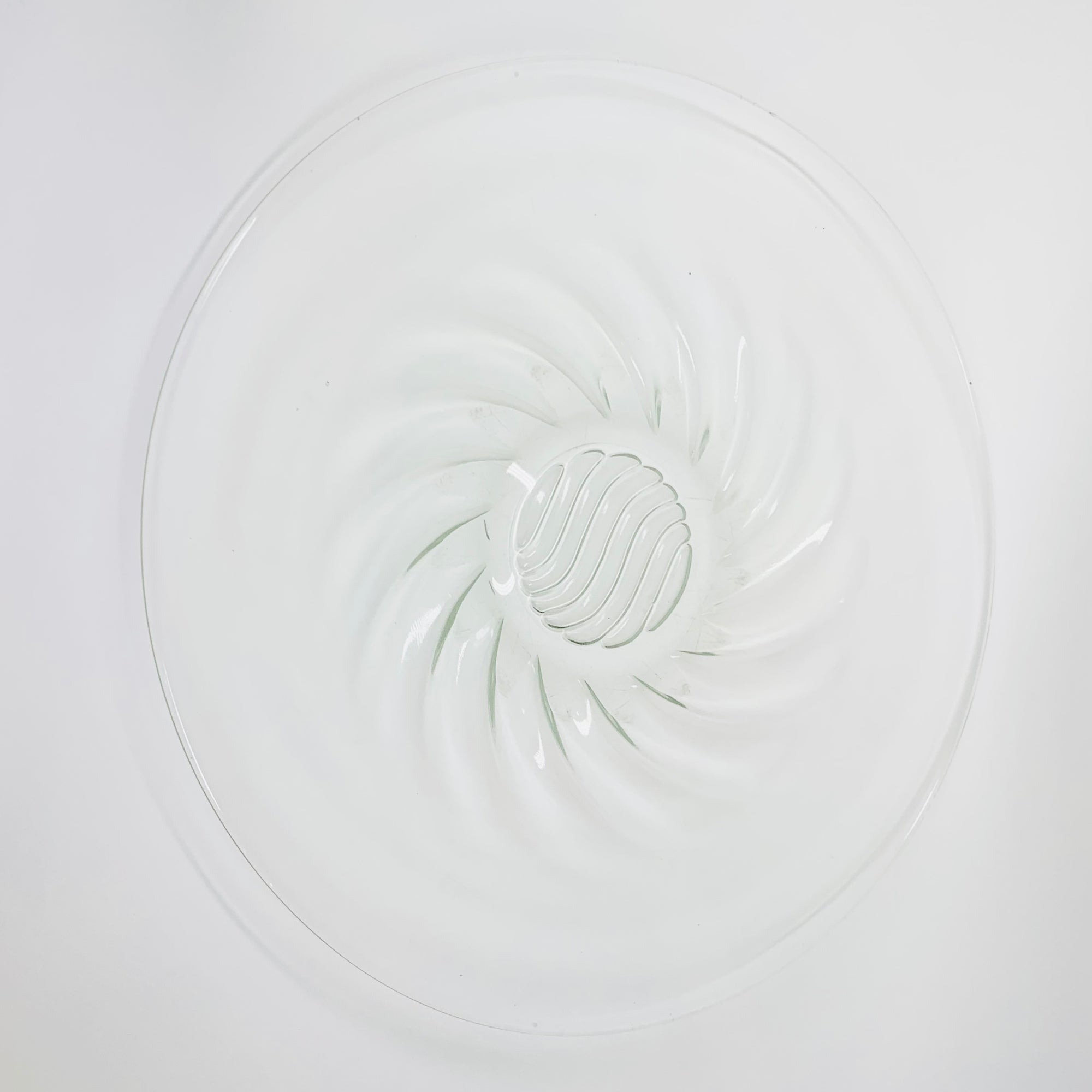 Large MCM pressed glass serving plate