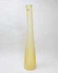 Rare vintage Villeroy & Boch slanted amber satin glass bottle vase
