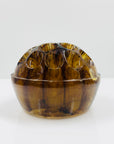 Antique Davidson glass float vase with matching glass flower frog