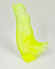 Art Deco reproduction of Lalique Nude with star bangle cape figurine in uranium glass