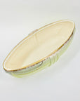 Large Midcentury Pates Australia yellow drip glaze pottery trough vase