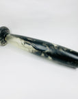 Vintage tall brown resin cylinder vase