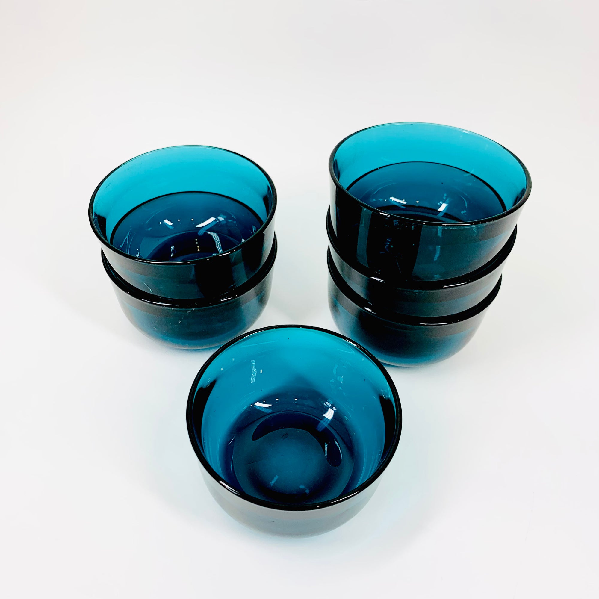 ANTIQUE PEACOCK GLASS DESSERT BOWL