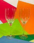 Extremely rare vintage Orrefors fine hand cut crystal wine glasses