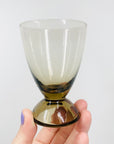 Rare MCM Orrefors brown liqueur glasses