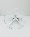 1980s Krosno Poland clear glass bowl with control bubble base