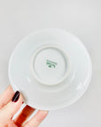 Extremely rare 1920s Victoria Czechoslovakia Art Deco hand painted porcelain coffee cup and matching saucer